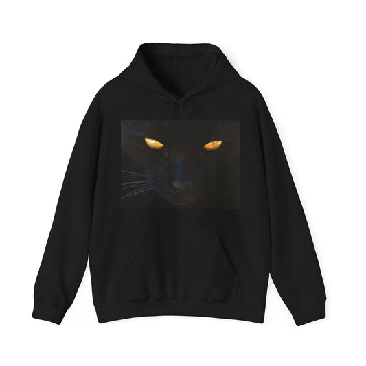 Sweat à capuche tête de chat noir