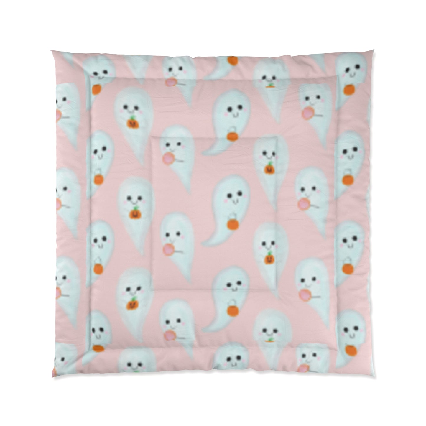 Ghosts on Pick Background Comforter Great for Girl's Room!