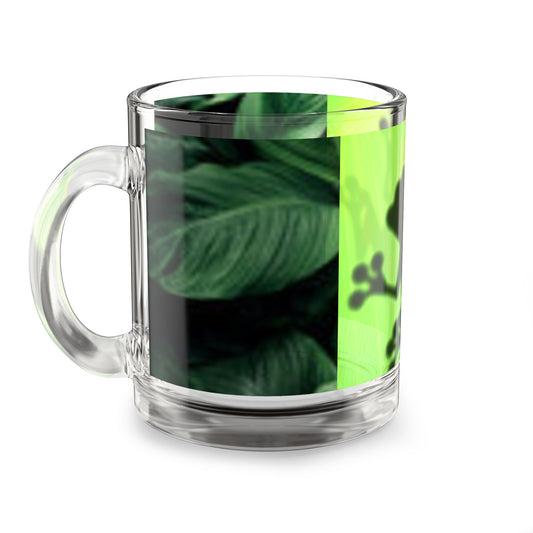 Frog Silhouette Glass Mug, 10oz - Cute Plant Lovers Gift, Tropical Decor, Unique Coffee Mug, Eco-Friendly Drinkware