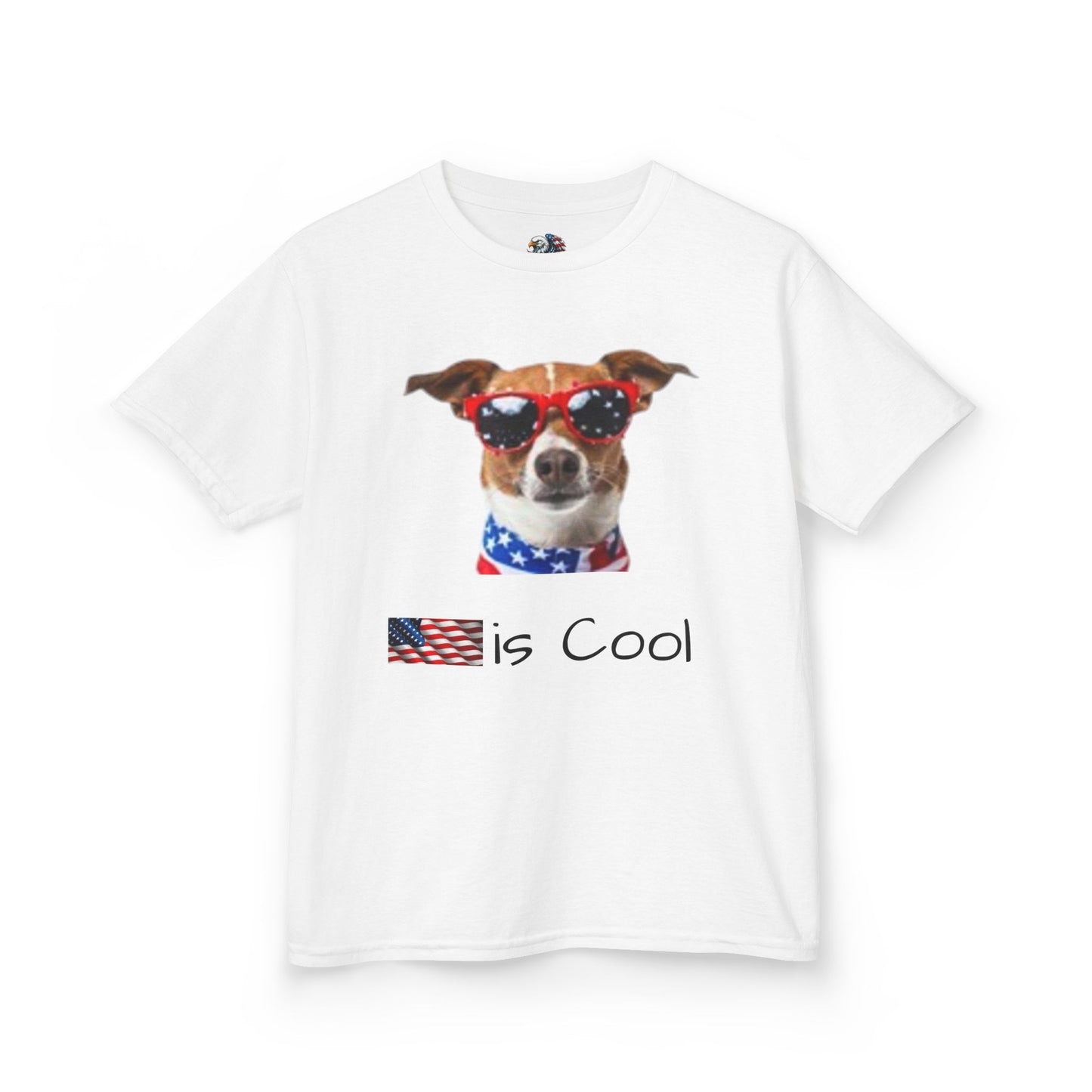 Patriotic Dog Kids Tee, Cute Graphic T-Shirt, Kids Independence Day Shirt, Fun Summer Tee, Animal Lover Gift