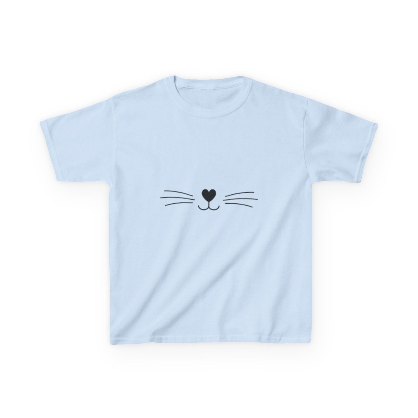 Kids Heavy  T-shirt Cat Nose Whiskers