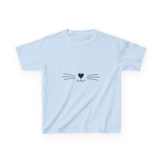 Kids Heavy  T-shirt Cat Nose Whiskers