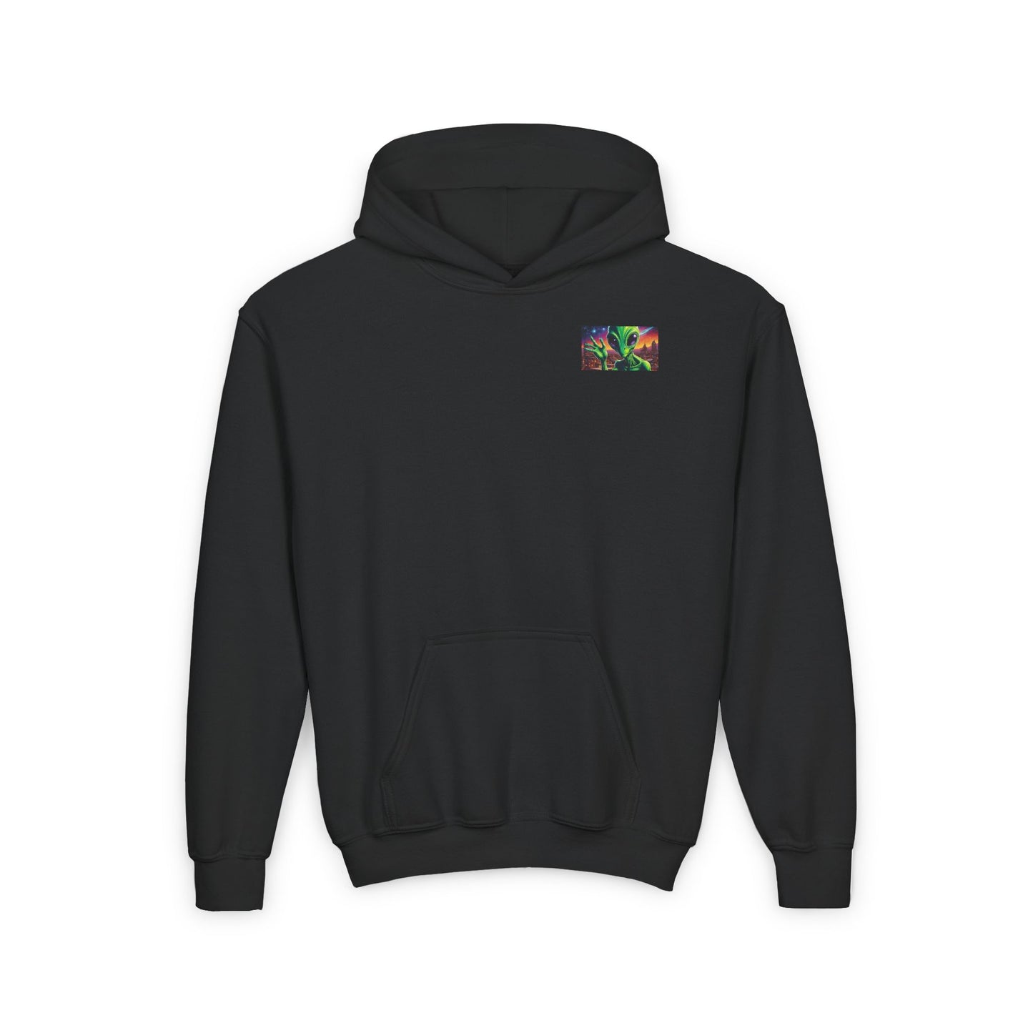 Sudadera con capucha juvenil Alien verde