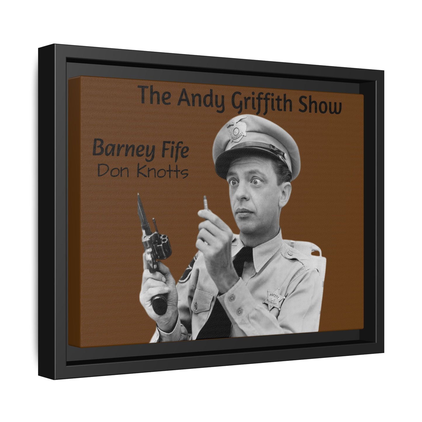 Wall Art Frames Andy Griffith Show Barney Fife looking at Bullet