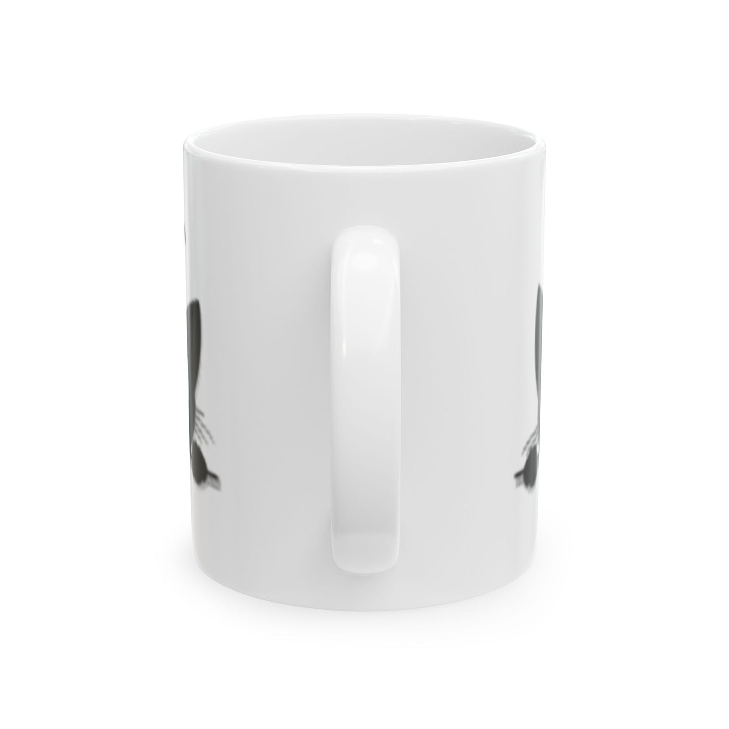 Three Black Cats with Large Eyes Ceramic Mug, (11oz, 15oz)