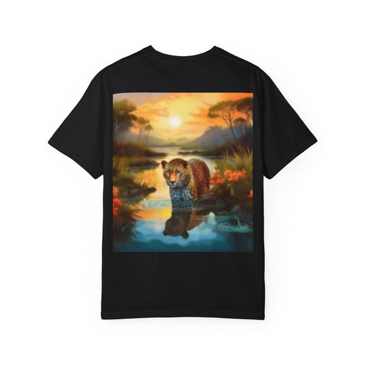 Camiseta de leopardo vibrante de la jungla para amantes de la naturaleza