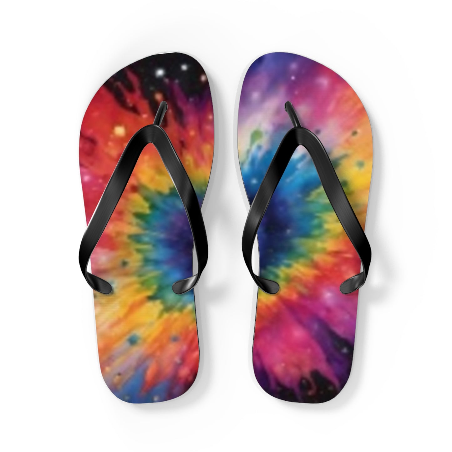 Flip Flops Tied Dyed  Pink Yellow Blue Green