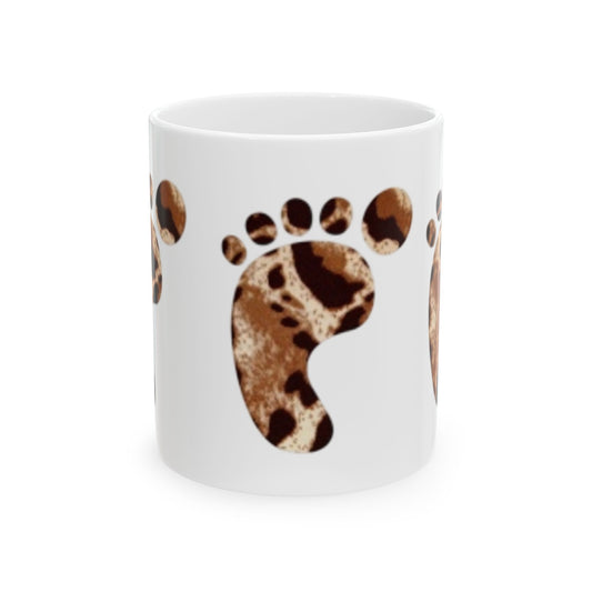 Cute Animal Footprint Ceramic Mug - 11oz & 15oz - Perfect for Coffee Lovers and Animal Aficionados