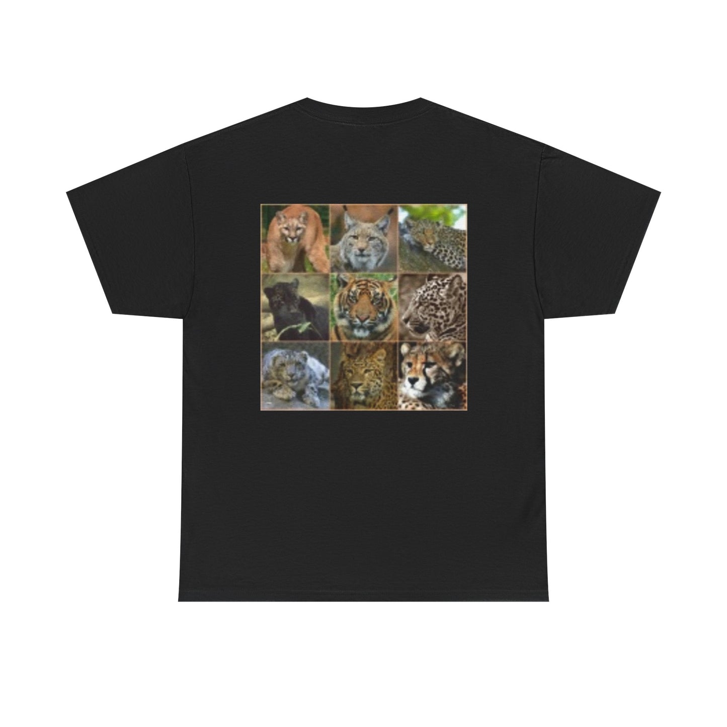 Camiseta unisex de algodón grueso para amantes de la vida silvestre - Diseño de leopardo feroz 