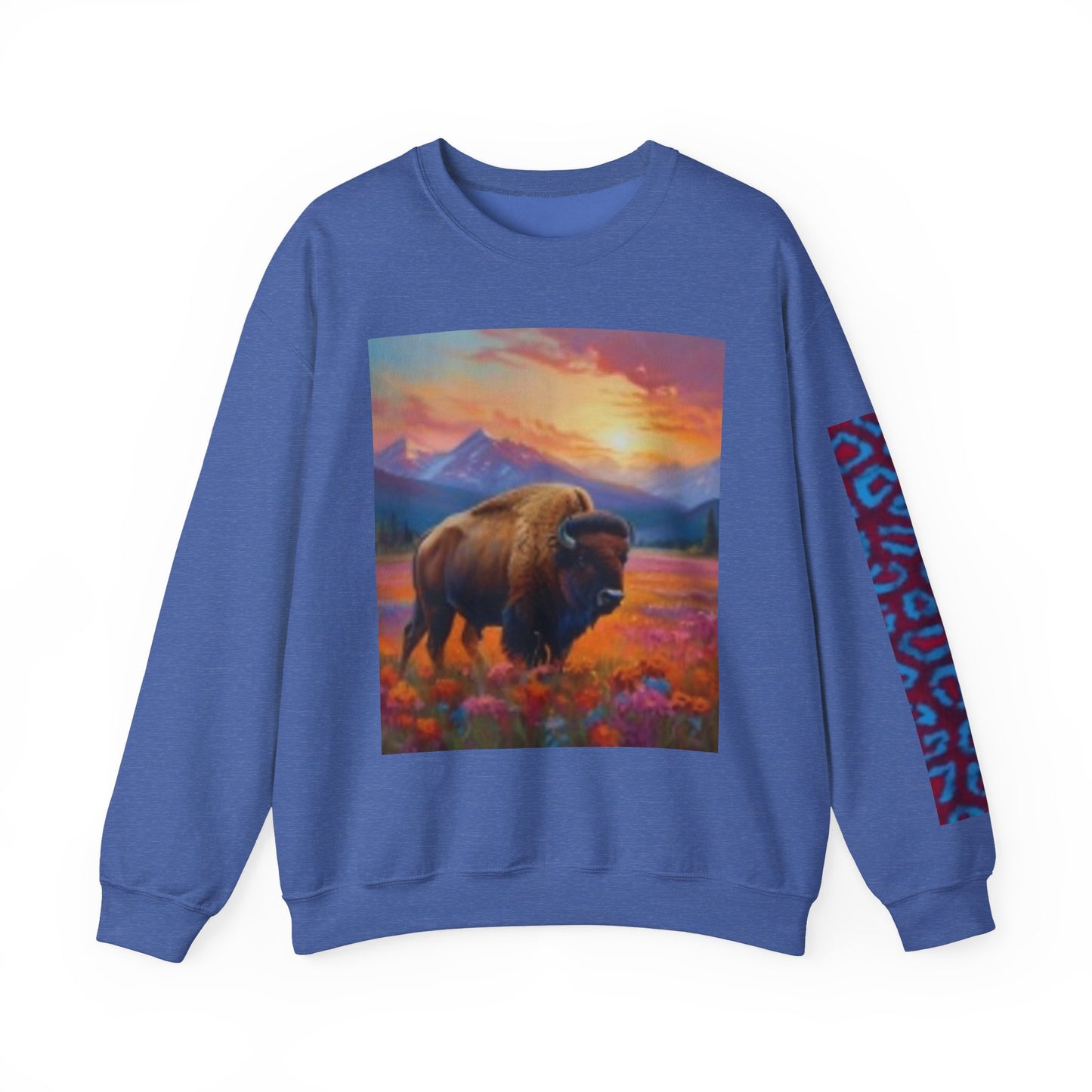 Bold Buffalo Design Unisex Crewneck Sweatshirt - Perfect for Nature Lovers