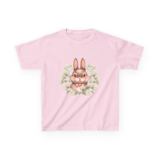 T-shirt en coton épais pour enfant avec joli lapin - Parfait pour les fêtes de printemps 