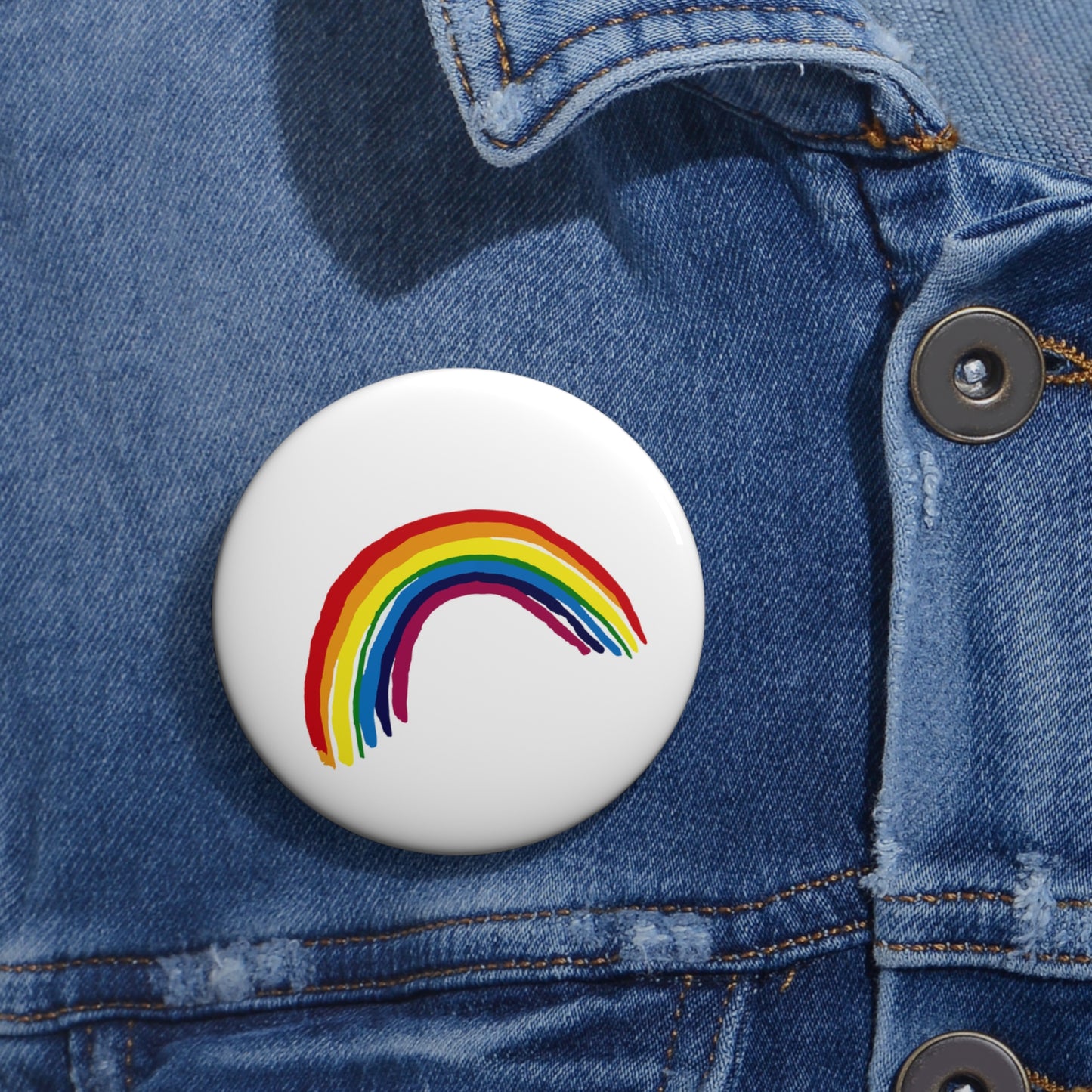 Custom Pin Buttons Rainbow