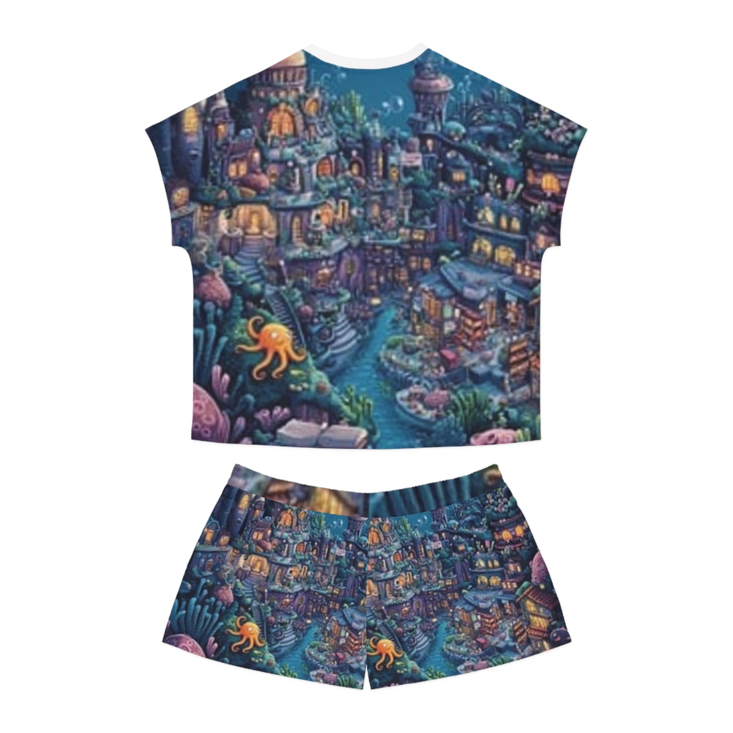 Ensemble de pyjama court pour femme Ocean Très coloré et confortable
