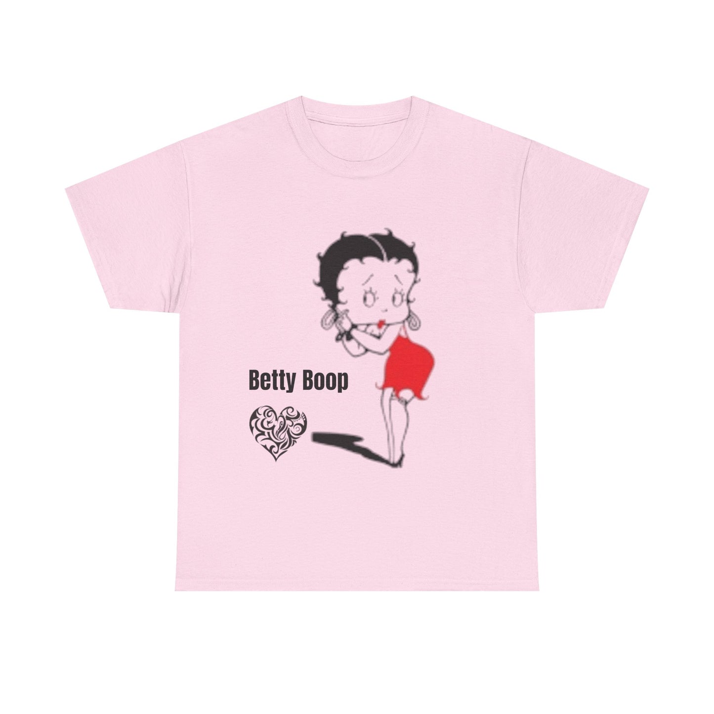 Betty Boop Vintage Unisex Heavy Cotton T-shirt, Retro T-Shirt, Gift for Her, Cartoon Fan Apparel, Cute Casual Wear