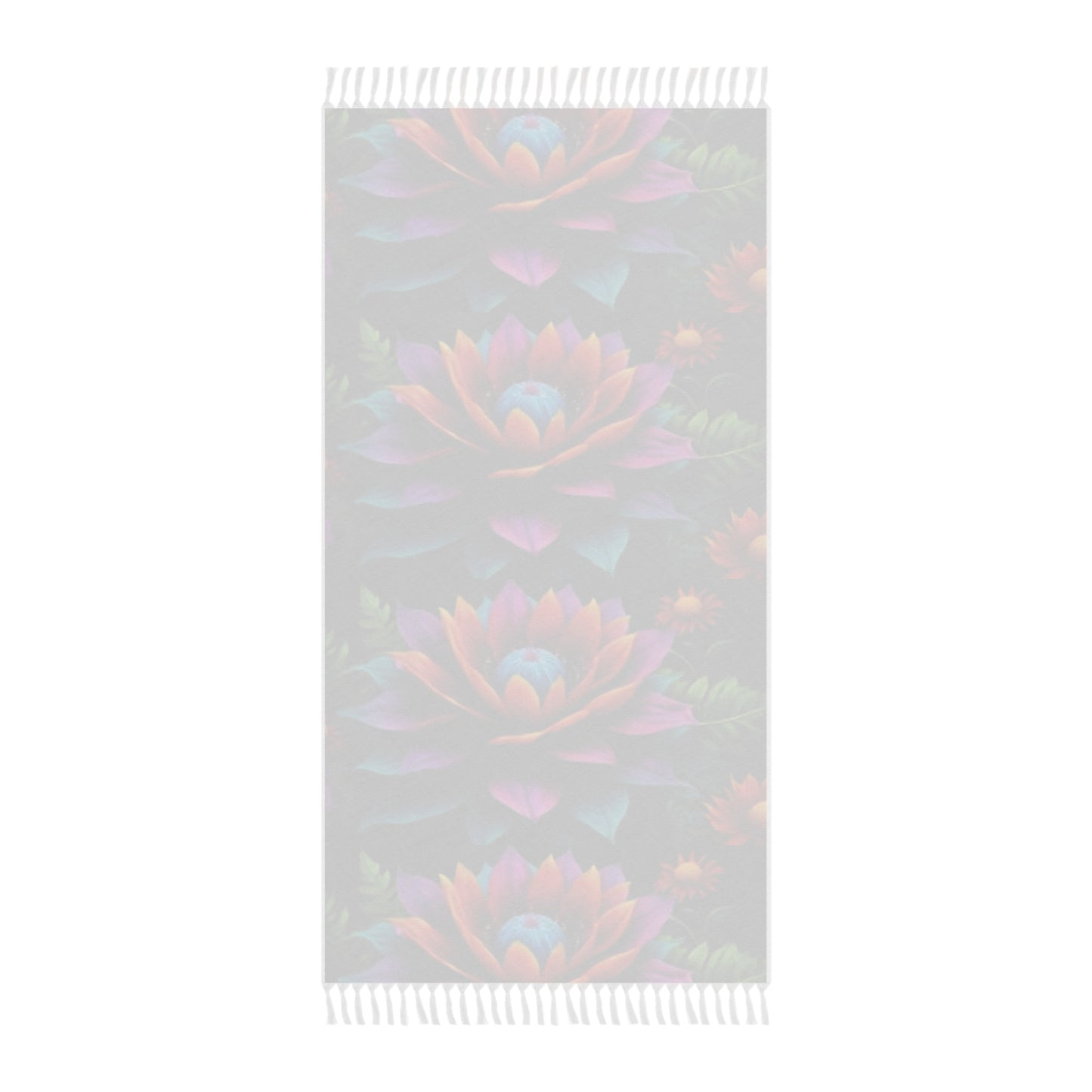 Beach Towel 38"x81" Size Flowers Let's go to Cocoa Beach in Florida