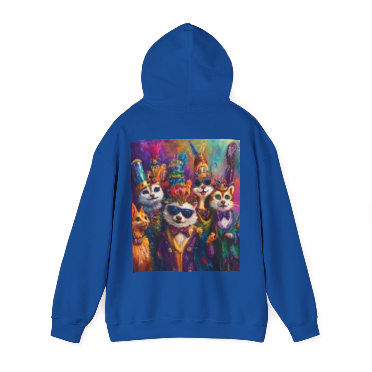 Colorful Cat Party Hooded Sweatshirt