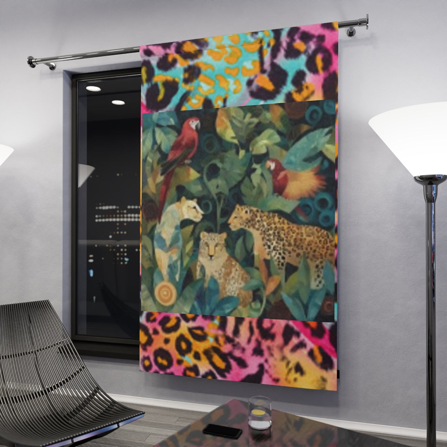 Leopards & Animal Print Window Curtains (1 Piece) Birthday Gift!