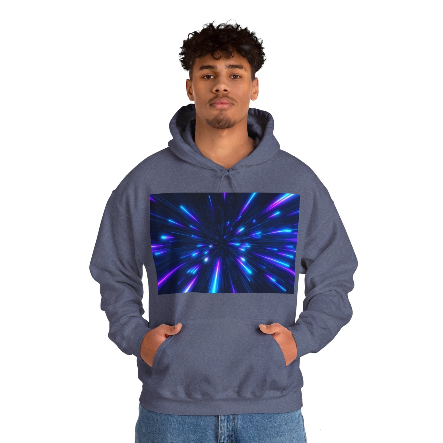 Sudadera con capucha azul