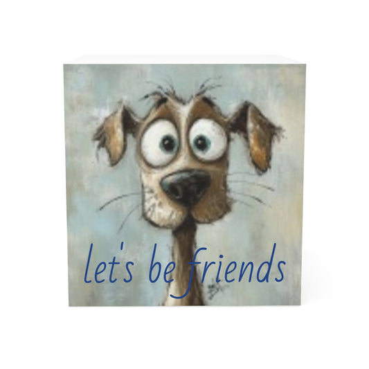 Whimsical Dog Note Cube - Cute Dog Design, Perfect for Gifts, Home Decor, Office Stationery, Pet Lovers, Friendship