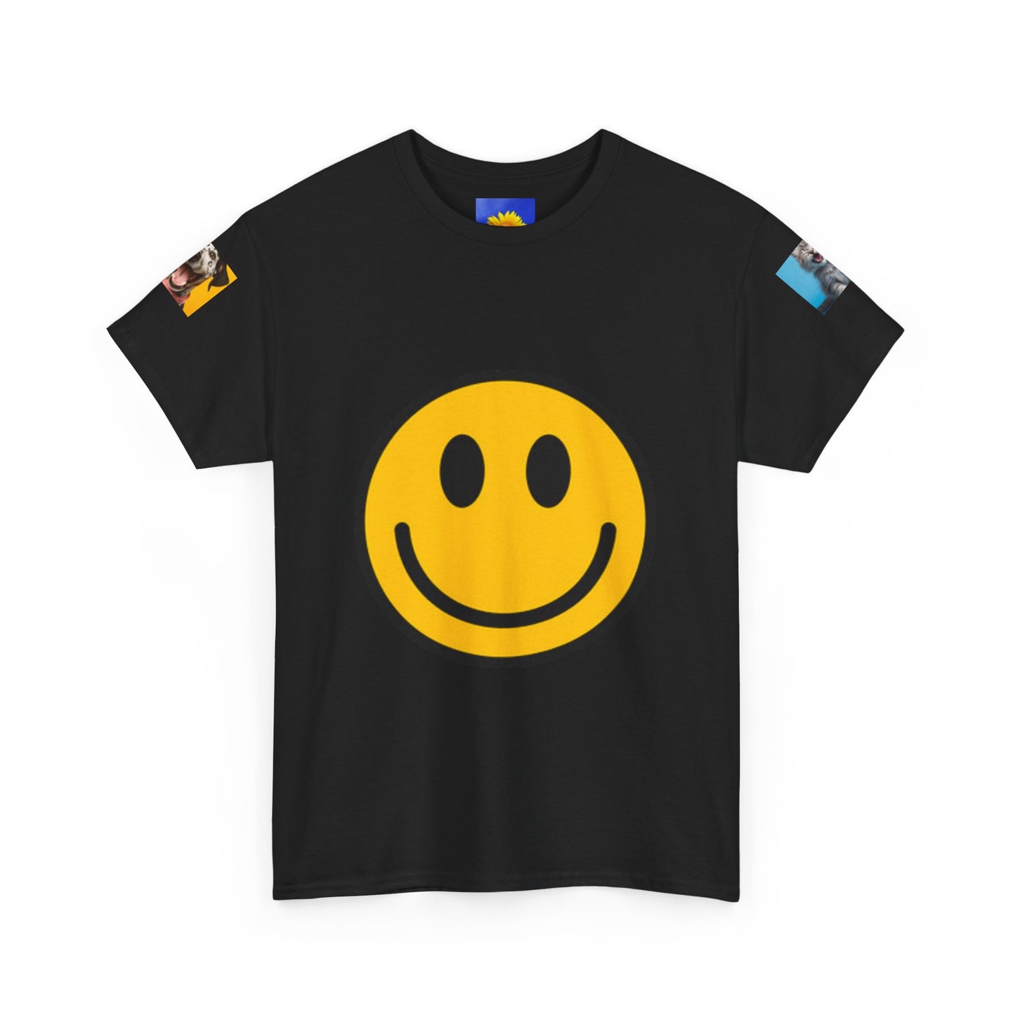 Smiley Face Unisex Heavy Cotton Tee - Cheerful Graphic T-Shirt for Casual Wear