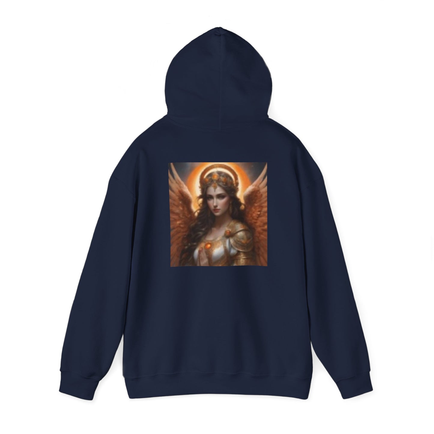 Sudadera unisex con capucha de mezcla pesada™ de fénix y ángel mítico - Moda de fantasía acogedora