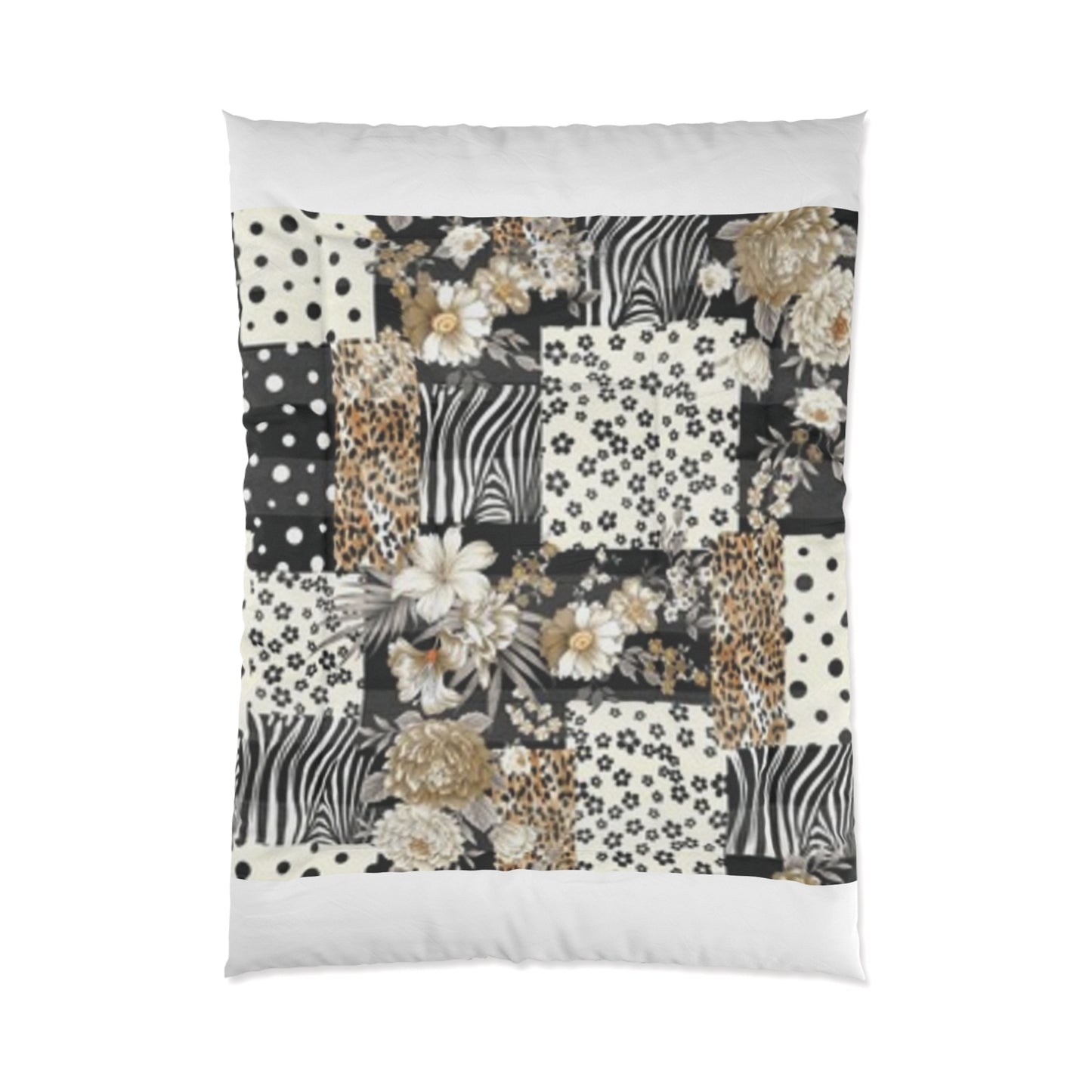 Bohemian Floral Patchwork Comforter - Cozy Bedroom Decor