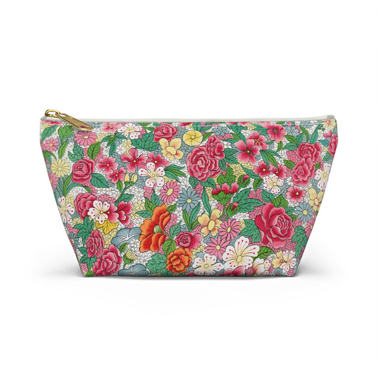 Accessory Pouch Beautiful Flowers Great for Traveling to Japan