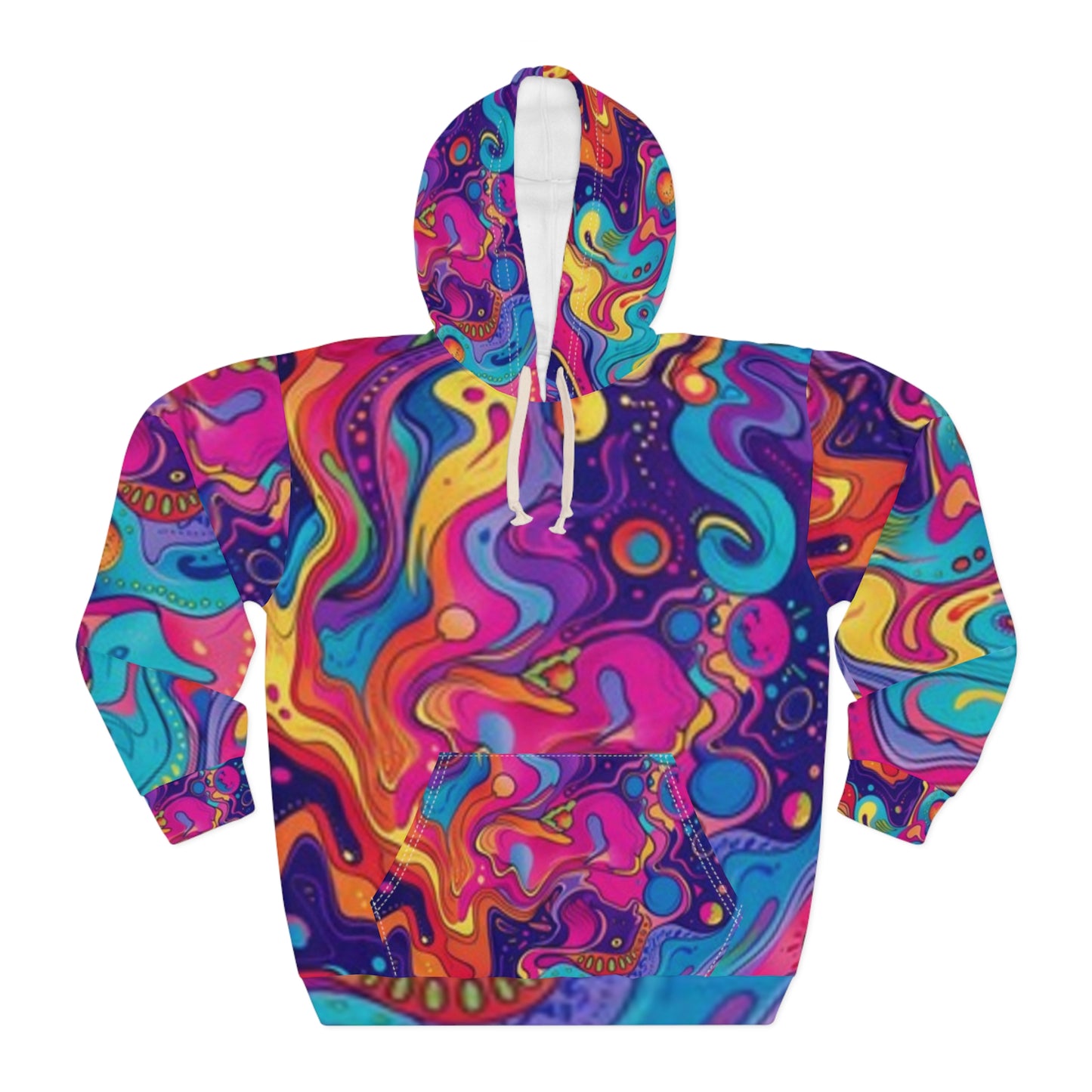 Sudadera unisex con remolino psicodélico: diseño vibrante y colorido para mentes creativas.