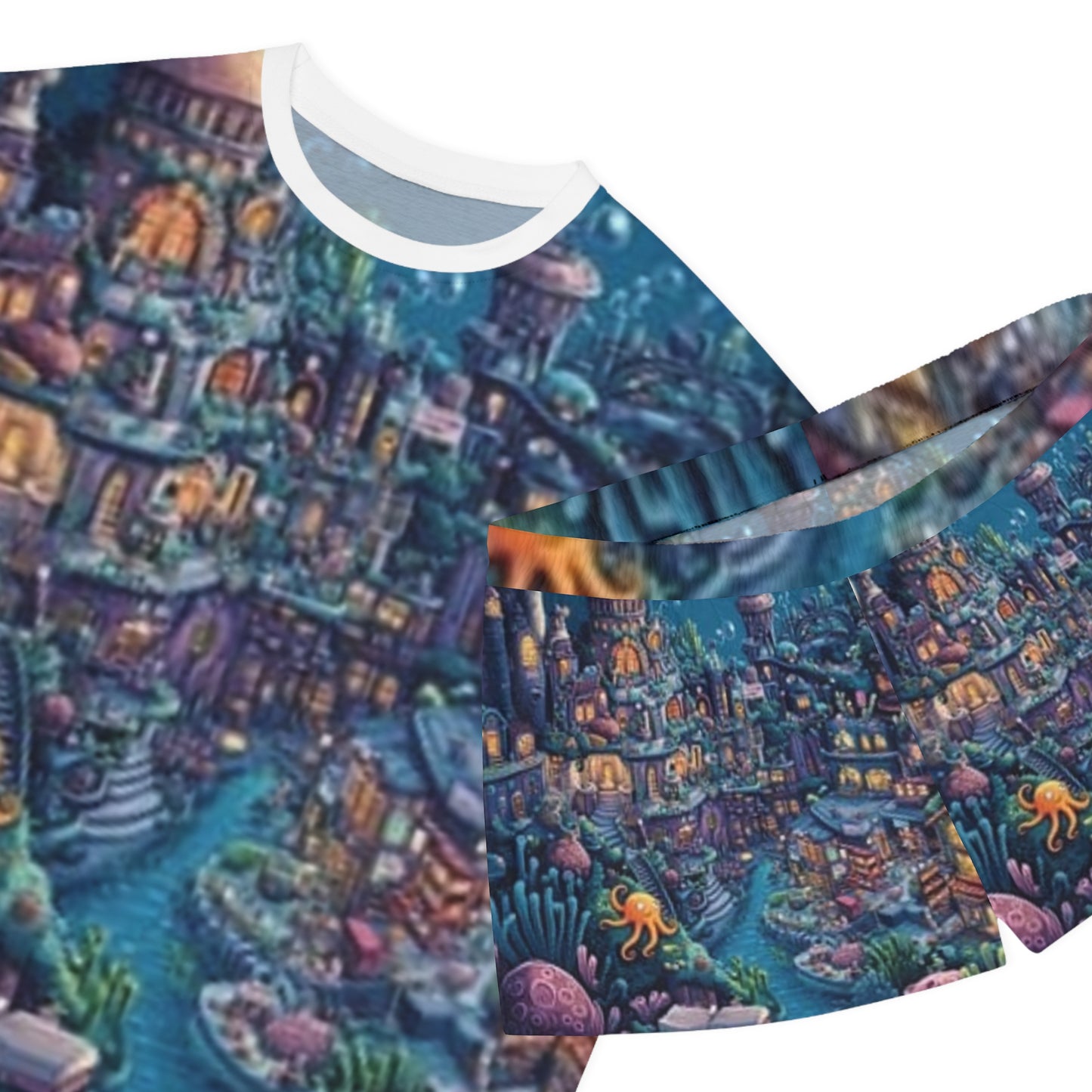 Ensemble de pyjama court pour femme Ocean Très coloré et confortable