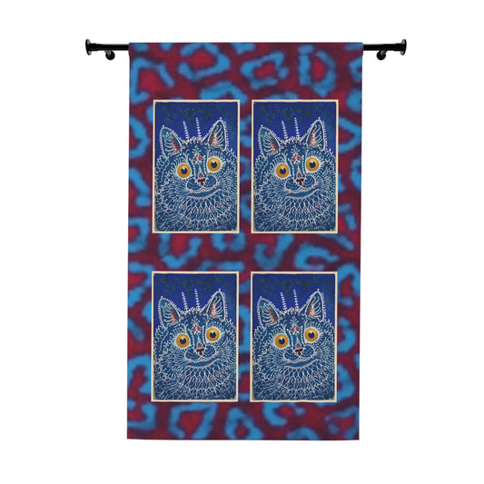 Whimsical Cat Print Window Curtains - Colorful Home Decor for Animal Lovers