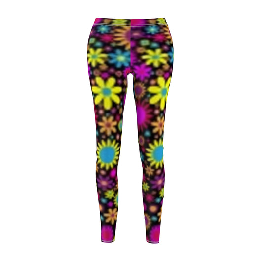 Colorful Floral Women's Casual Leggings - Comfortable & Trendy Activewear