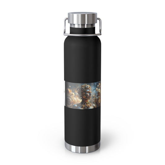 Copper Vacuum Insulated Bottle, 22oz Woman Skull Cat