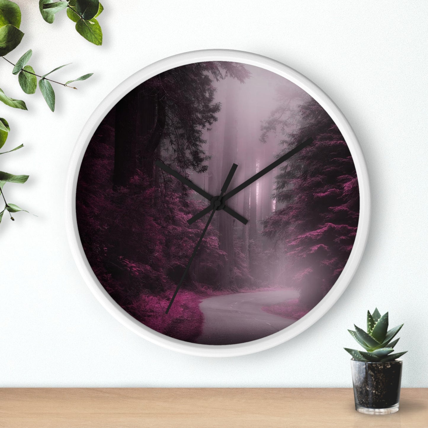 Wall Clock Purple Wilderness So Beautiful