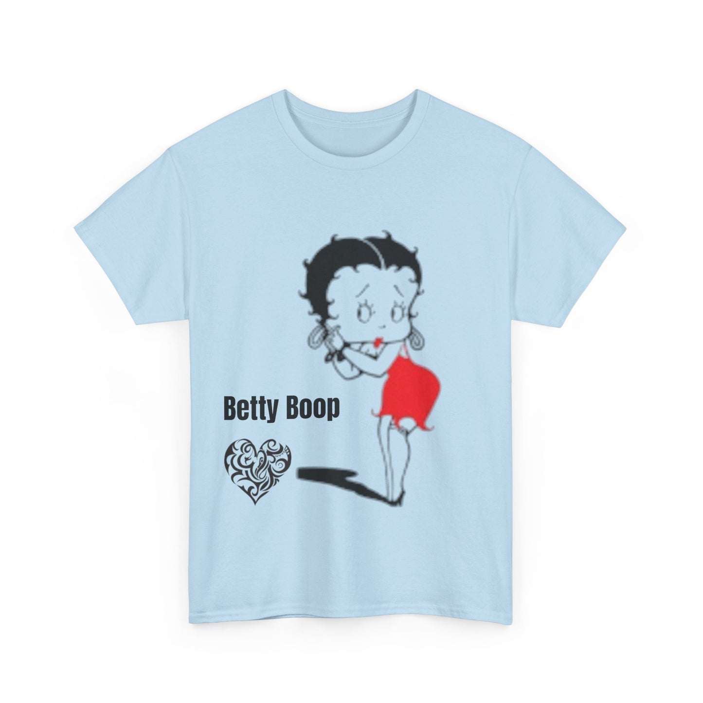 Betty Boop Vintage Unisex Heavy Cotton T-shirt, Retro T-Shirt, Gift for Her, Cartoon Fan Apparel, Cute Casual Wear