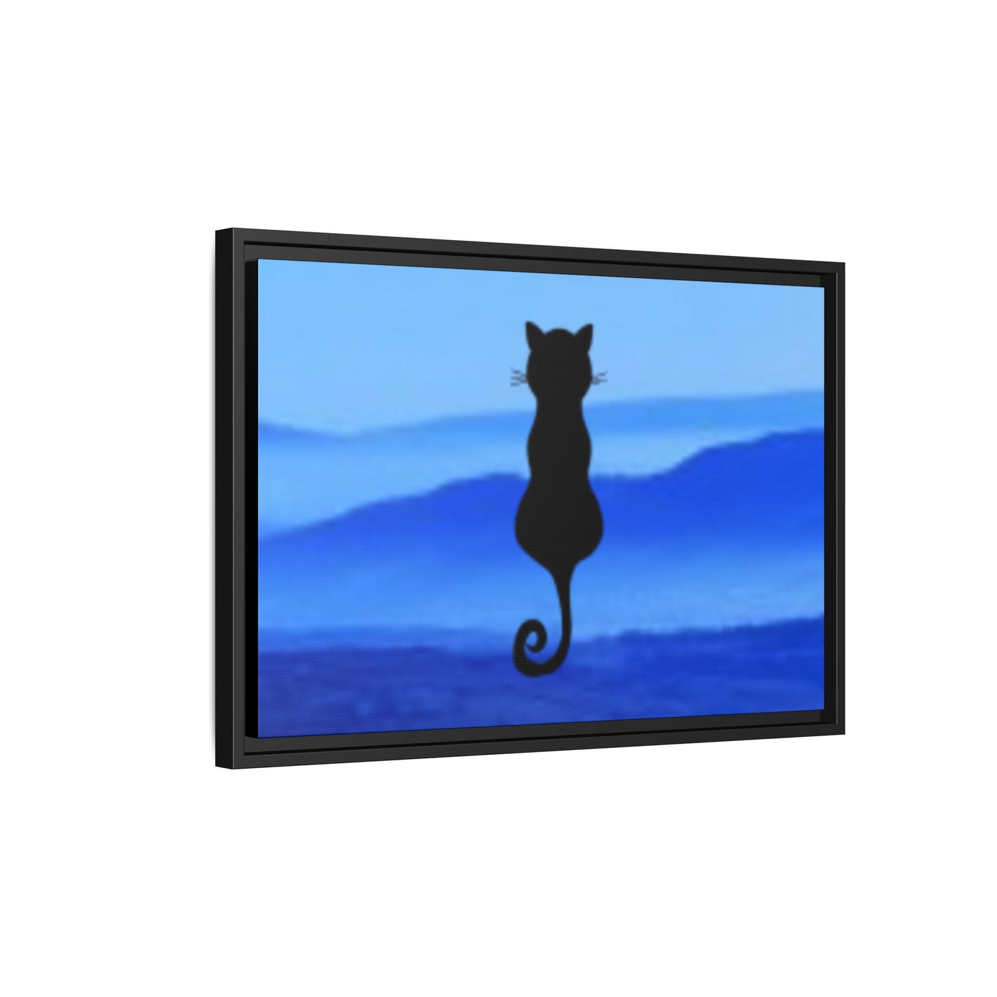 Framed Cat Silhouette Art Print, Wall Decor, Cat Lover Gift, Home Office Art, Pet Memorial