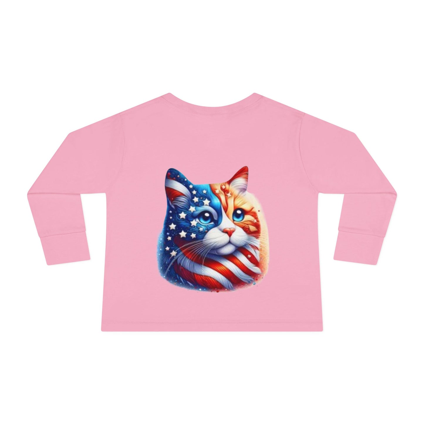 Rainbow ‘Friendship’ Patriotic Cat Toddler Long Sleeve T-shirt Fabulous Gift!