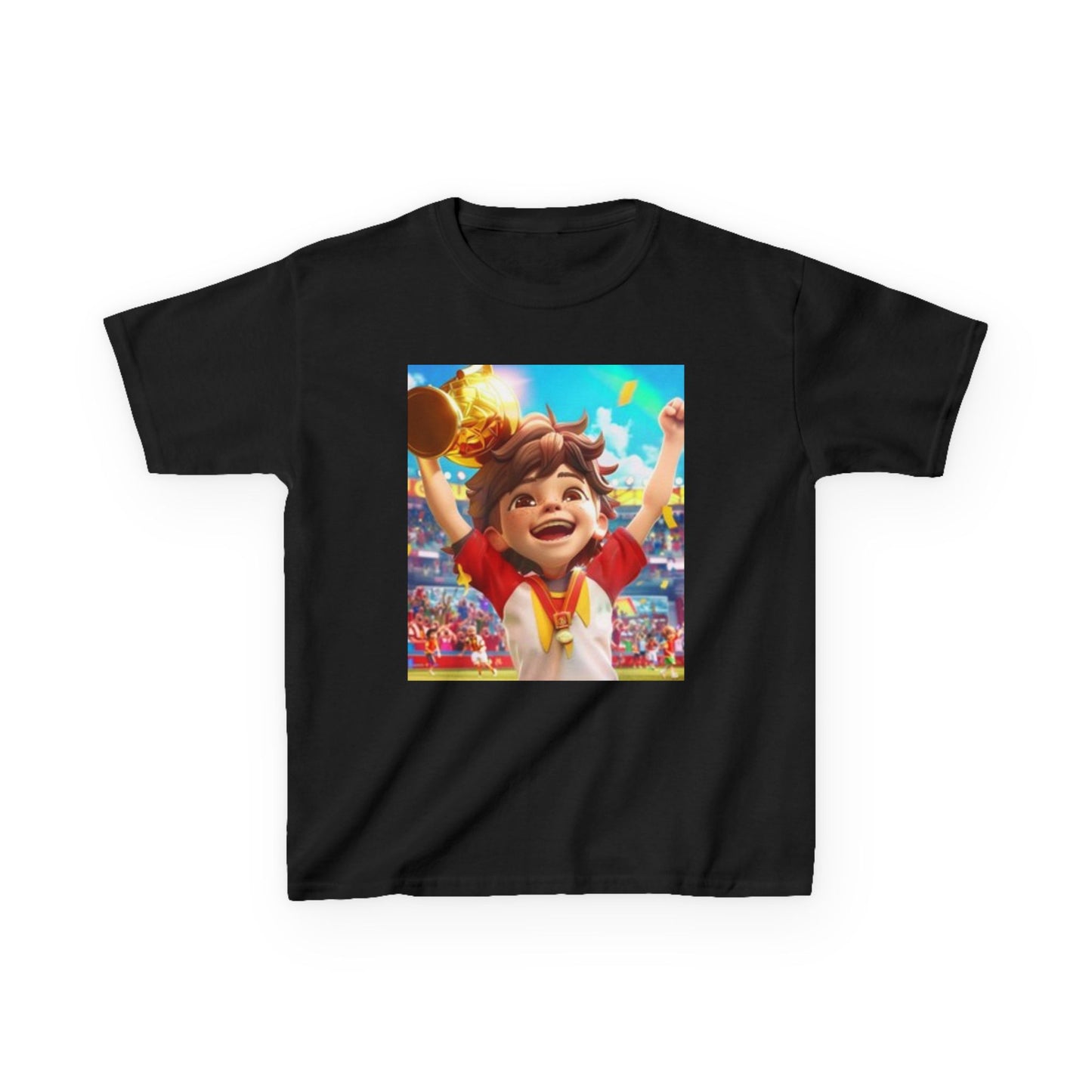 Camiseta Infantil Niño Ganó Trofeo ¡Muy Feliz!