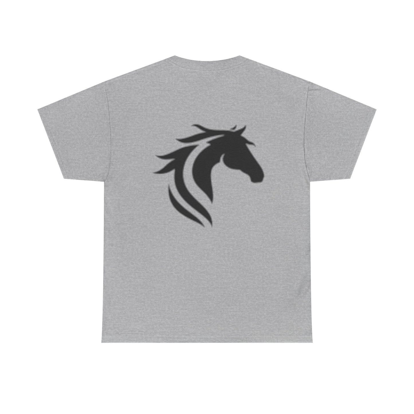 T-shirt unisexe en coton épais avec chevaux majestueux au galop – Parfait pour les amateurs d'équitation 