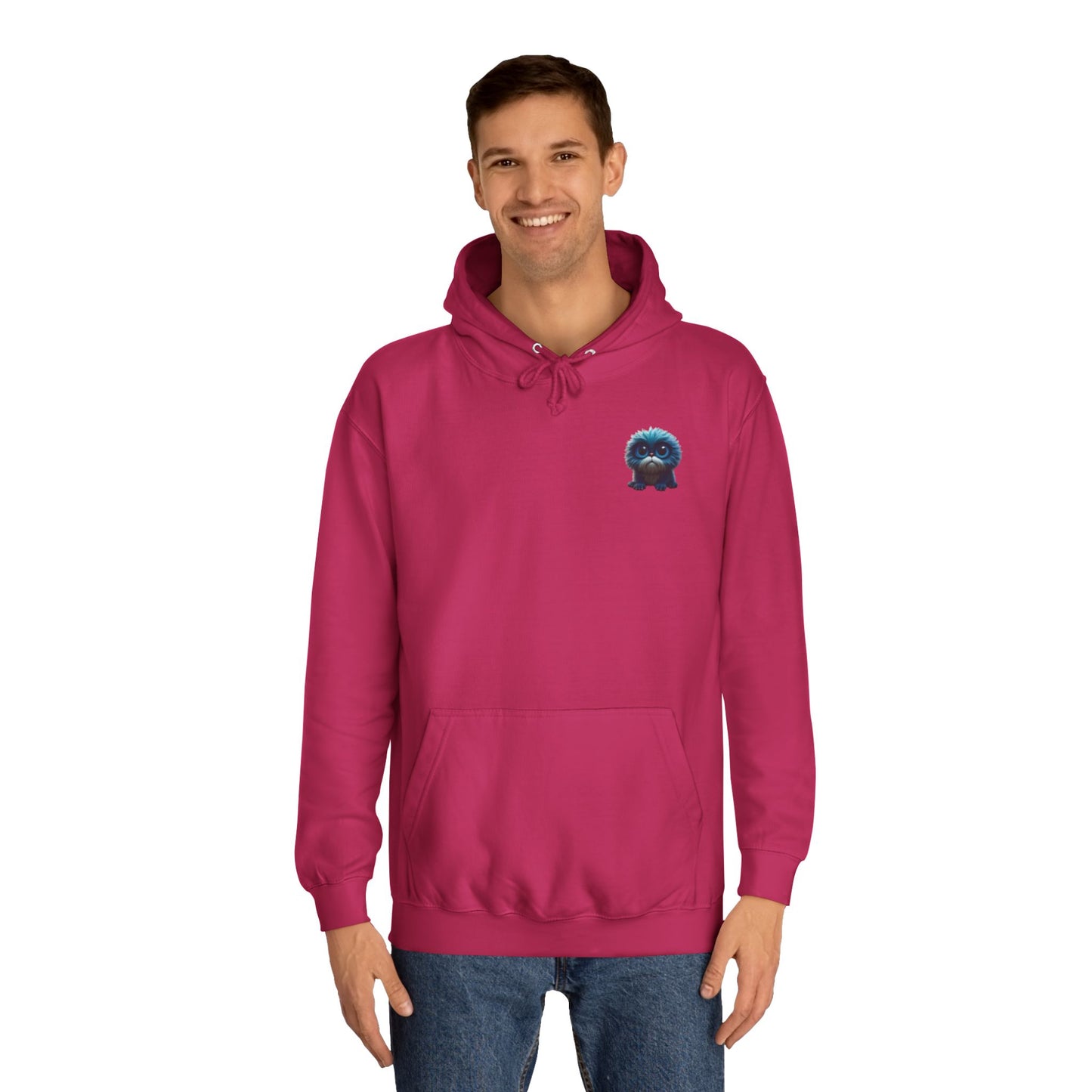 Colorful Unisex College Hoodie with Whimsical Creature Design - Perfect for Students, Gifts, and Casual Wear