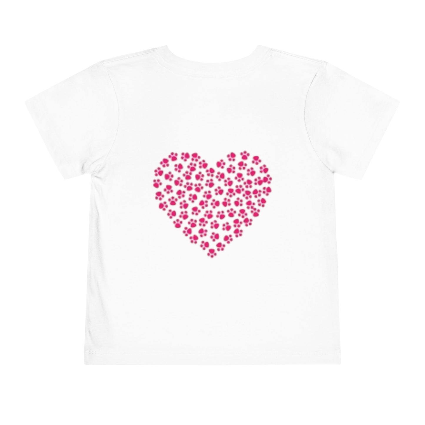 Cute Toddler Dog Jumping T-shirt & Heart, Adorable Kids T-Shirt, Pet Lover Gift, Animal Print Top, Birthday Outfit, Playwear for Toddlers