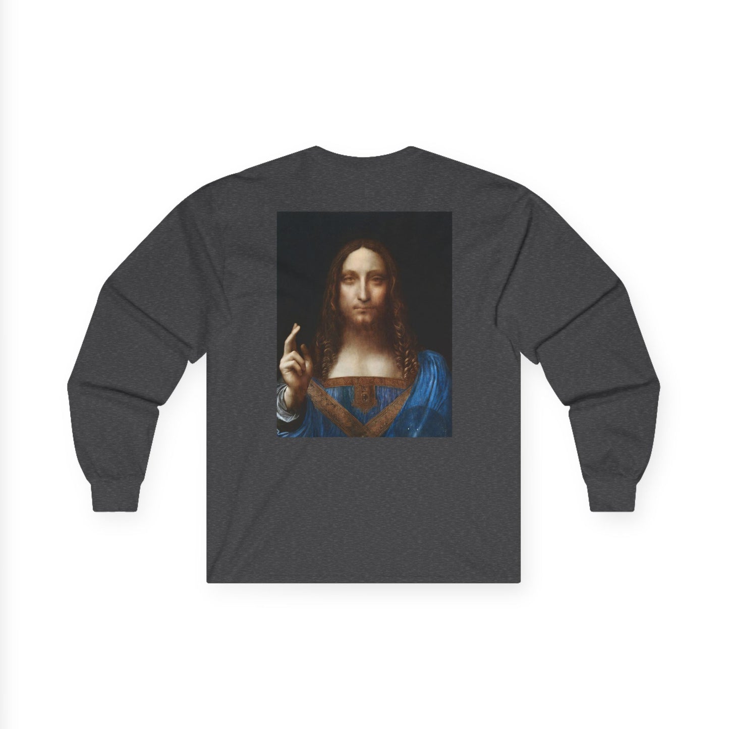 Camiseta de manga larga Jesús Dios creó los Cielos el Infierno la Tierra