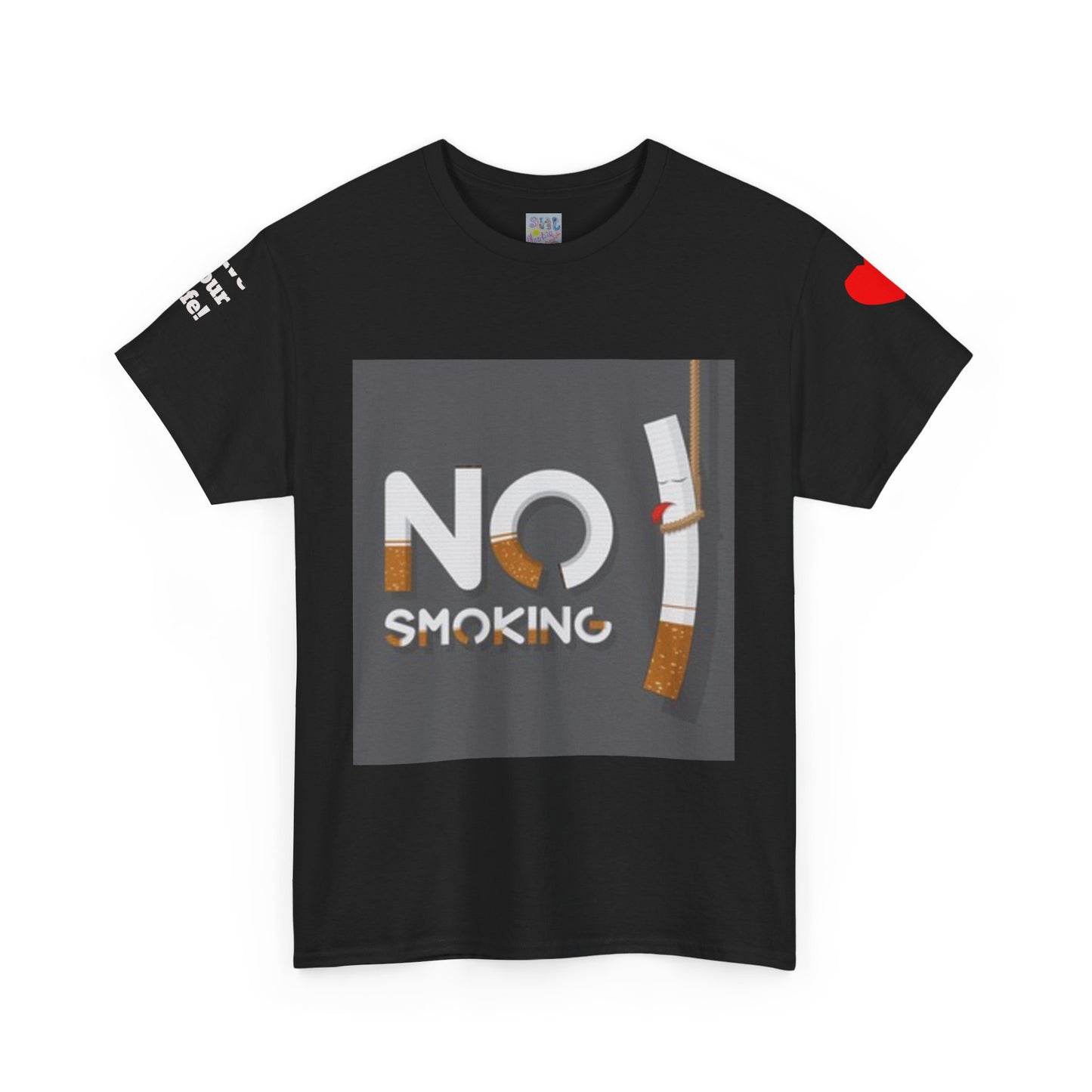 No Smoking Message T-shirt, Unisex Anti-Smoking Tee, Casual Statement Shirt, Gift for Smokers, Awareness Apparel, Health Conscious Clothing