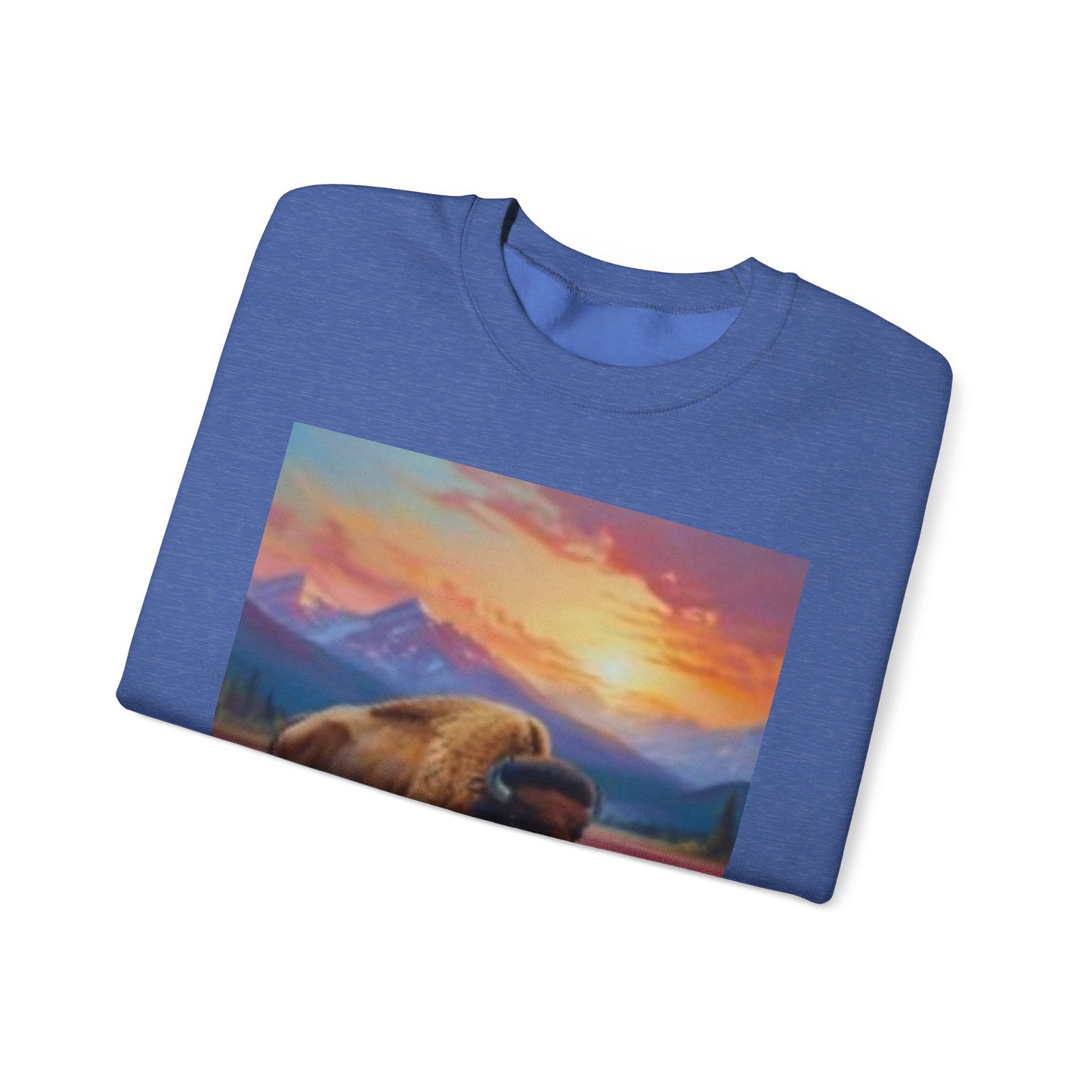 Bold Buffalo Design Unisex Crewneck Sweatshirt - Perfect for Nature Lovers