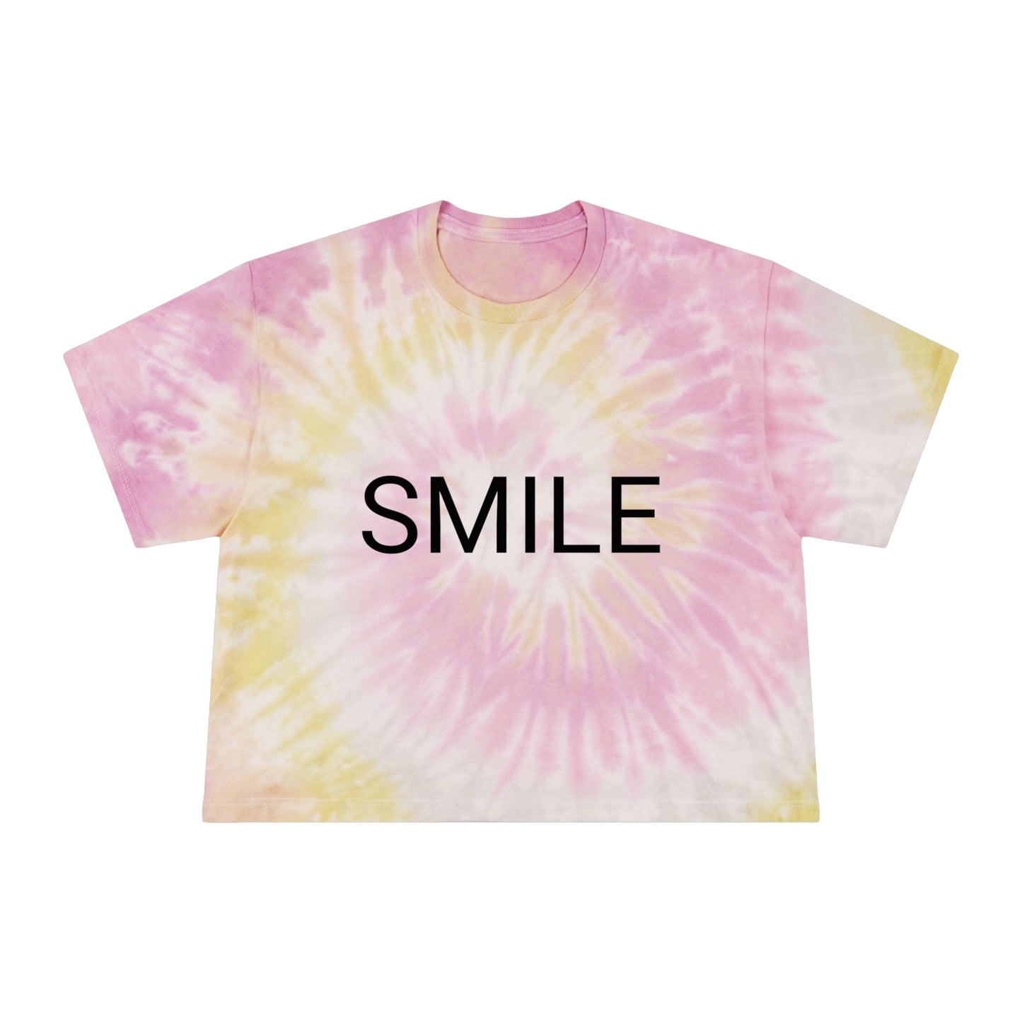 T-shirt court tie-dye pour femme SMILE
