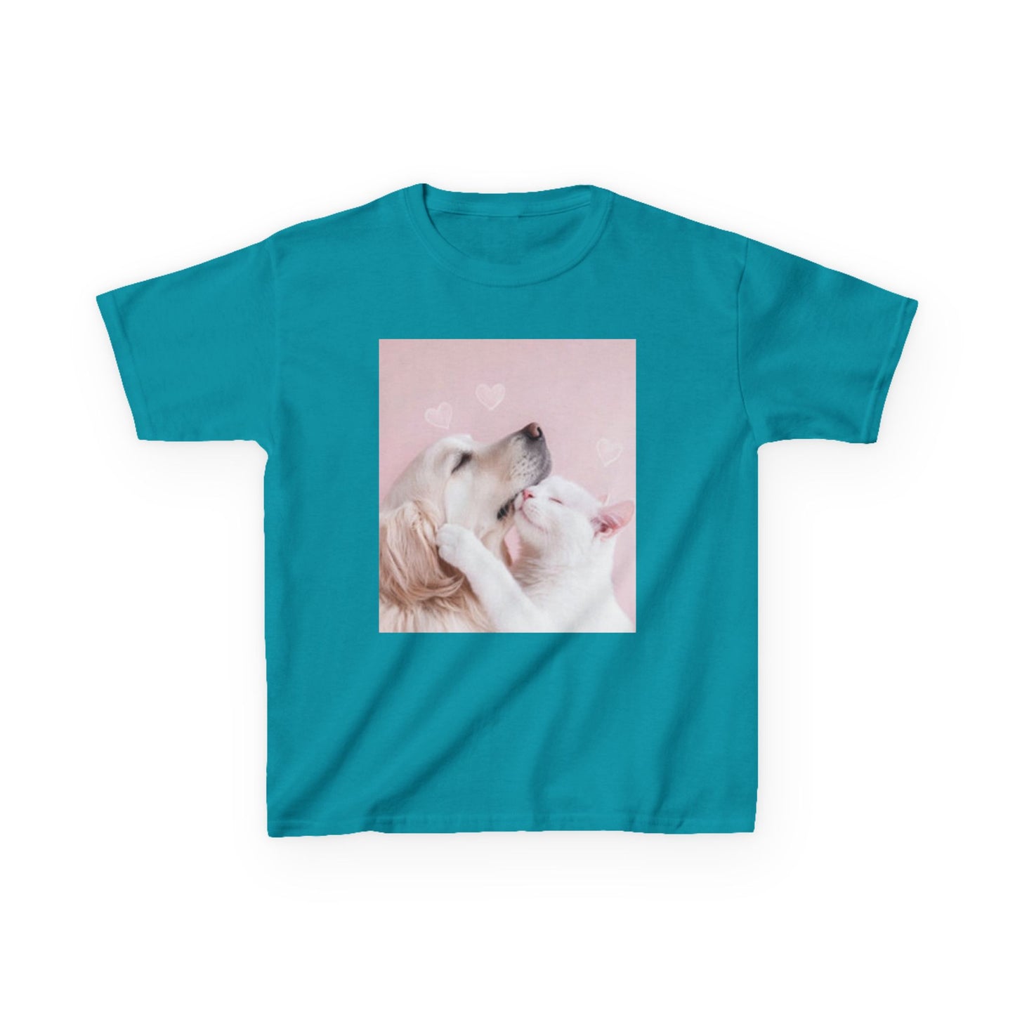 Cute Dog Love Kids Heavy Cotton Tee - Perfect Valentine’s or Everyday Wear!