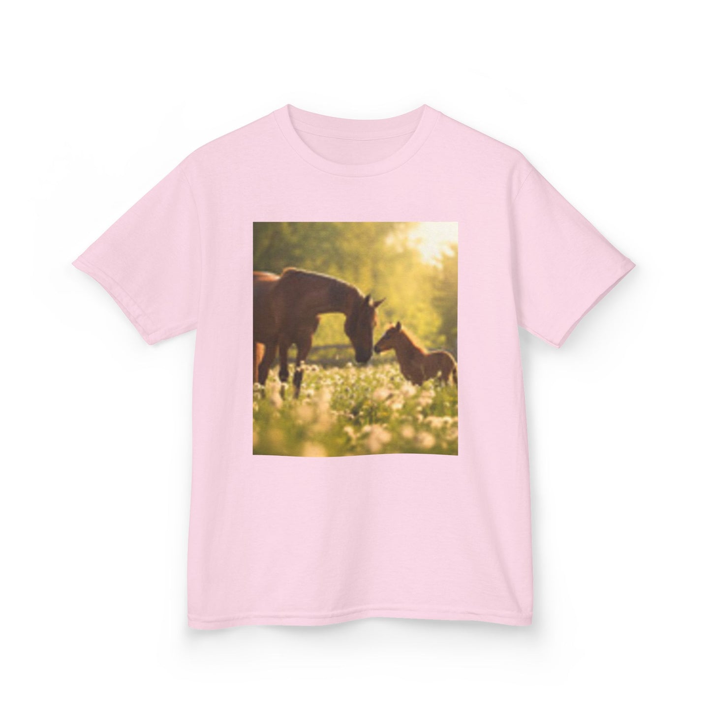 Kids Horse Lover Tee - Adorable Nature Photography for Young Equestrians