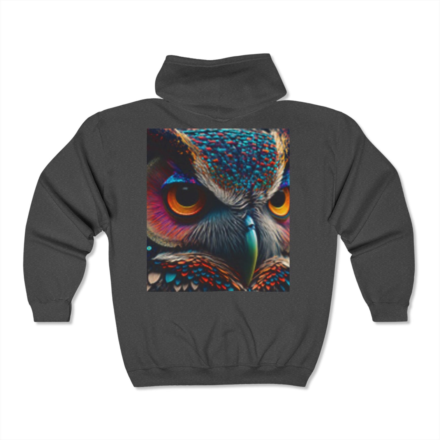 Sudadera con capucha y cremallera completa con cara de búho. ¡Gran regalo!