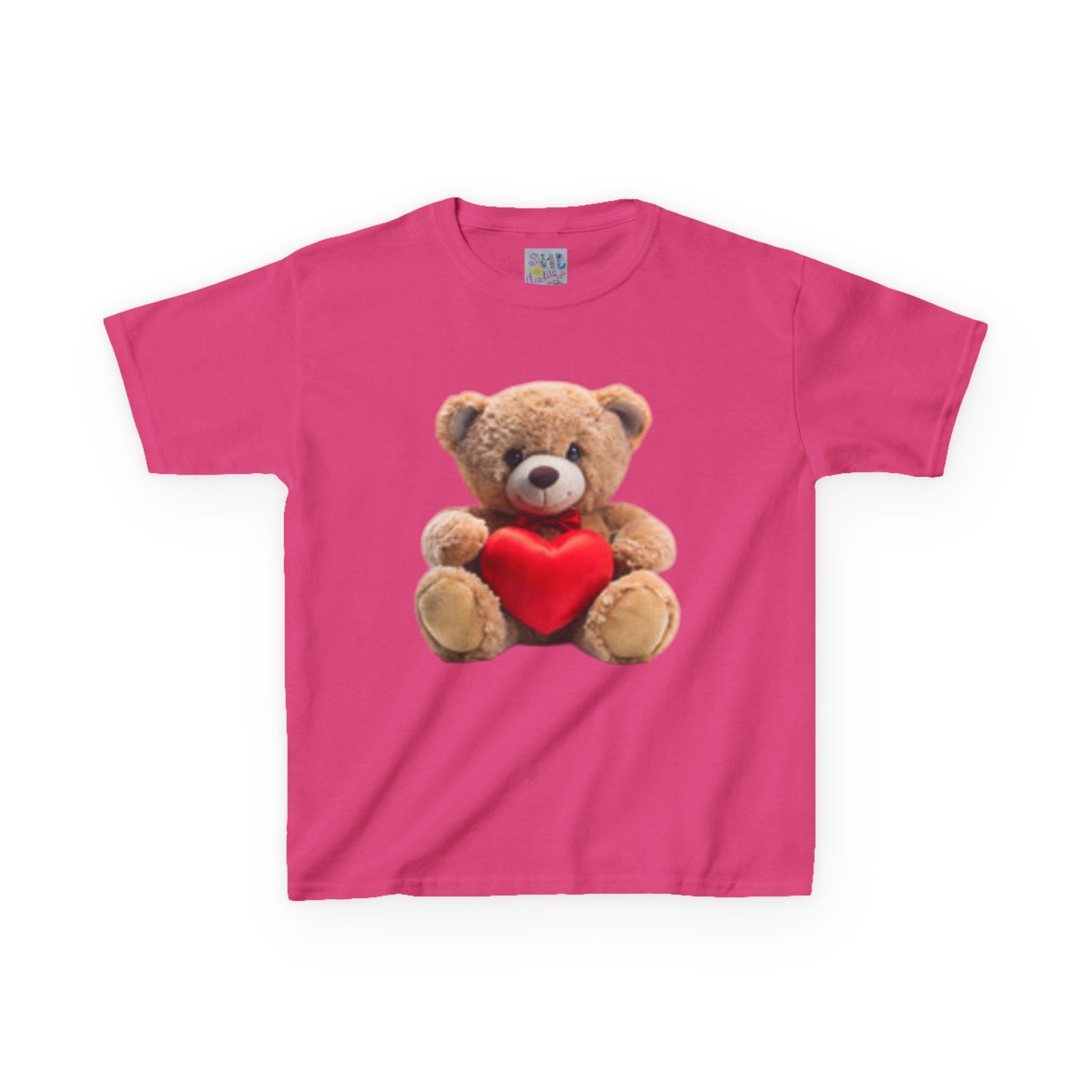 Kids Heart Teddy T-shirt, Cute Teddy Bear Shirt, Valentine’s Day Gift, Love You Kids T-Shirt, Adorable Kids Apparel, Birthday Gift
