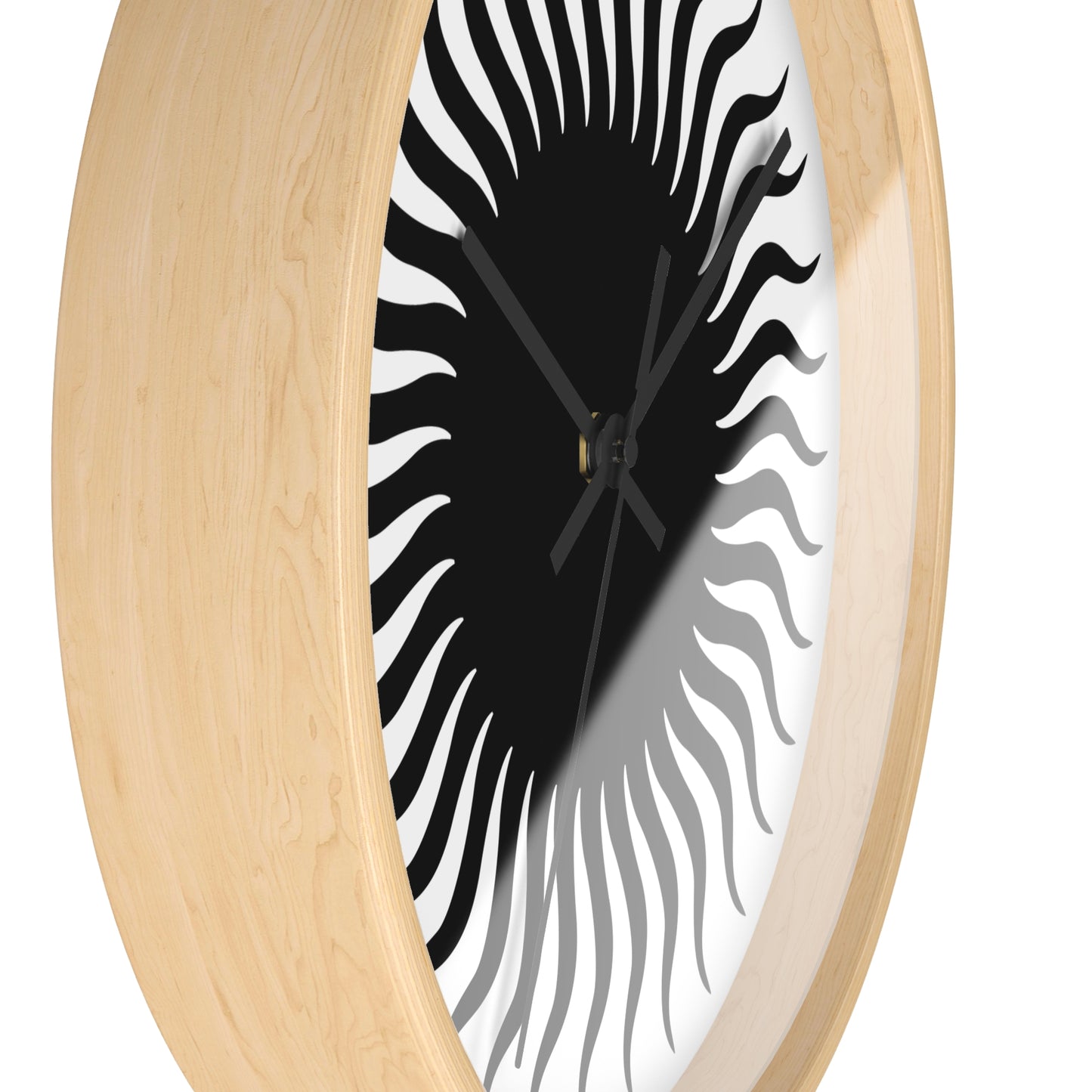 Wall Clock Black Sun