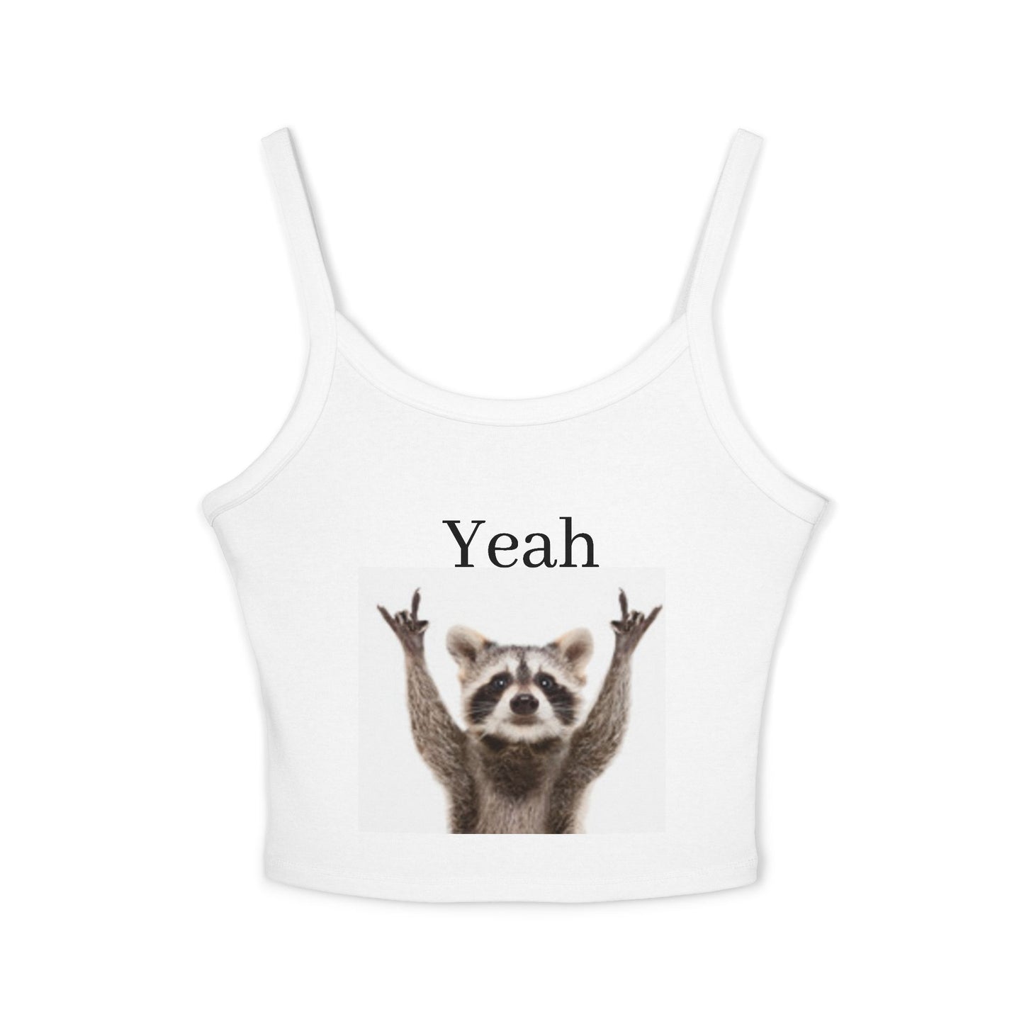 Camiseta sin mangas con tirantes finos para mujer Raccoon Yeah
